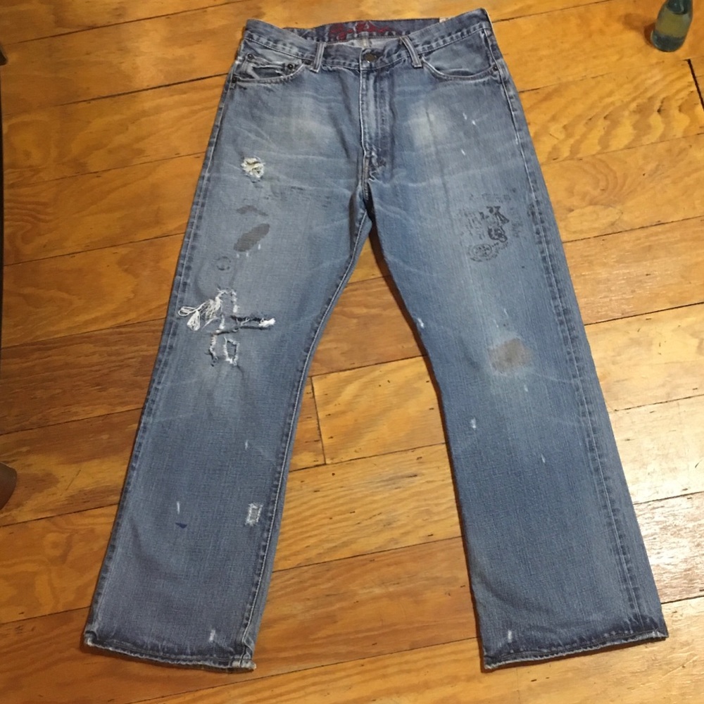 Ezra Fitch distressed jeans sz 34x32, like new!